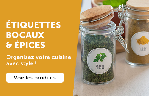 150 PCS étiquettes épices français Autocollant adhésif Stickers étiquettes  épices Autocollantes Etiquettes Bocaux pour Pots à épices : :  Cuisine et Maison