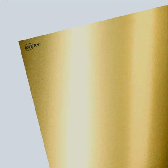 Etiquettes vierges en papier doré - planche A4