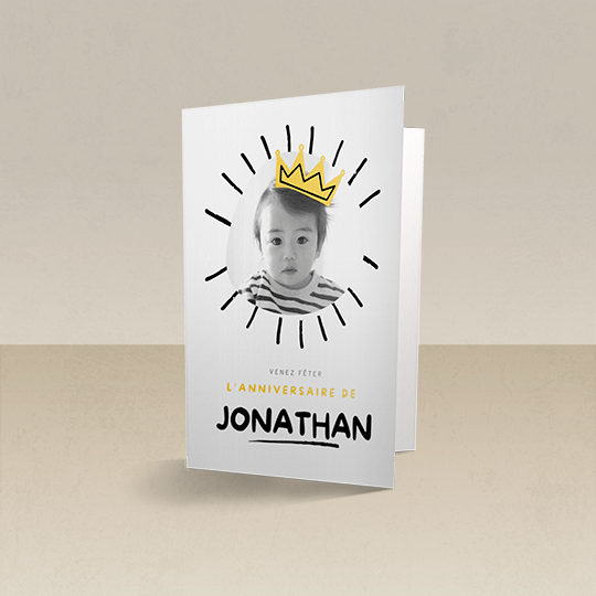 Carte d'invitation personnalisée pour un anniversaire d'enfant