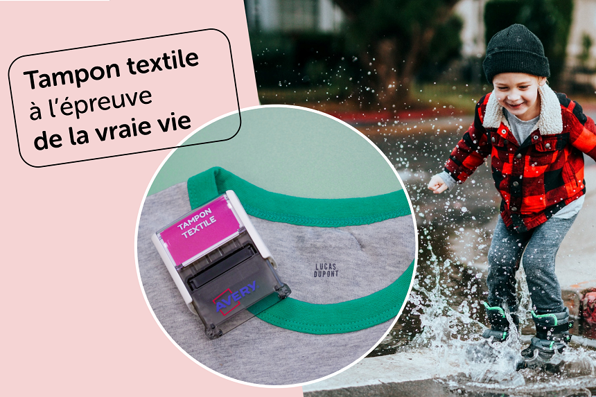 Tampon textile pour marquage de vêtements d'enfants - Tampon
