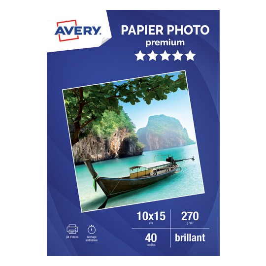 Papier Photo Brillant 10x15 - Premium plus - 255 g/m² - 130 feuilles