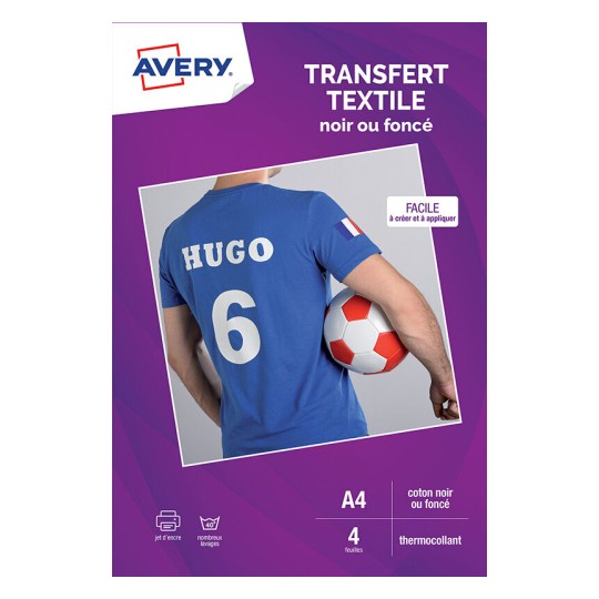 Papier transfert textile pour impression - A4 - 2 pcs - Papier transfert -  Creavea