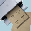 Etiquettes vierges en papier kraft - planche A4